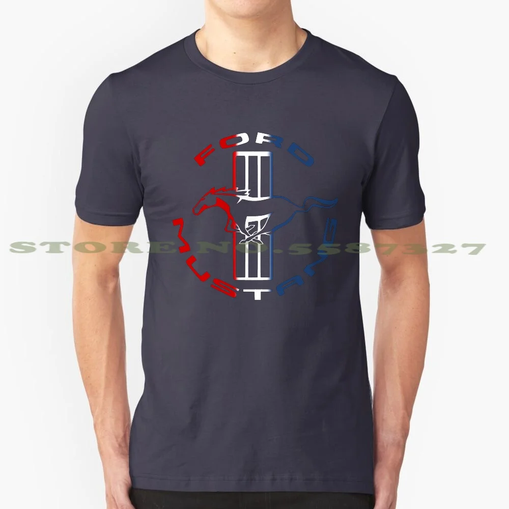 

- Vintage Classic Logo-Red White N Blue 100% Pure Cotton T-Shirt Automobile Vintage Black Classic Collection Signed Cool Fomoco