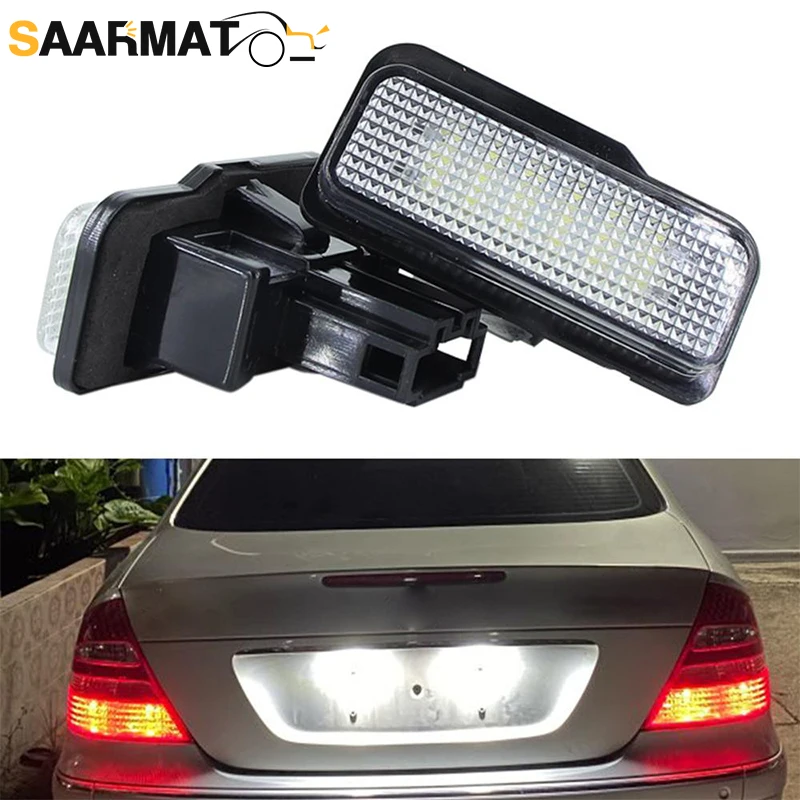 LED CANBUS No Error License Plate Light Base Bulb for Mercedes-Benz W203 5D W211 4D W219 R171 2D Car  Number Plate Lamp White