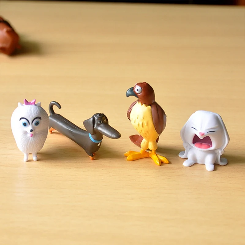 14 buah hewan peliharaan rahasia PVC kelinci Snowball Gidget Mel Dog Max Duke kucing Action Figure mainan hadiah Natal mainan