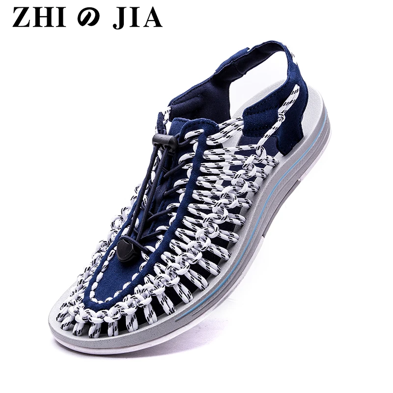 Men's Shoes High-quality Hand-woven Shoes Pull-on Outdoor Sandals Summer Soft Non-slip Gladiator Hiking Beach Platform Sandals