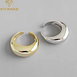XIYANIKE Korean Simple Silver Color Handmade Rings for Women Wedding Couple Creative Geometric Engagement Jewelry Gifts