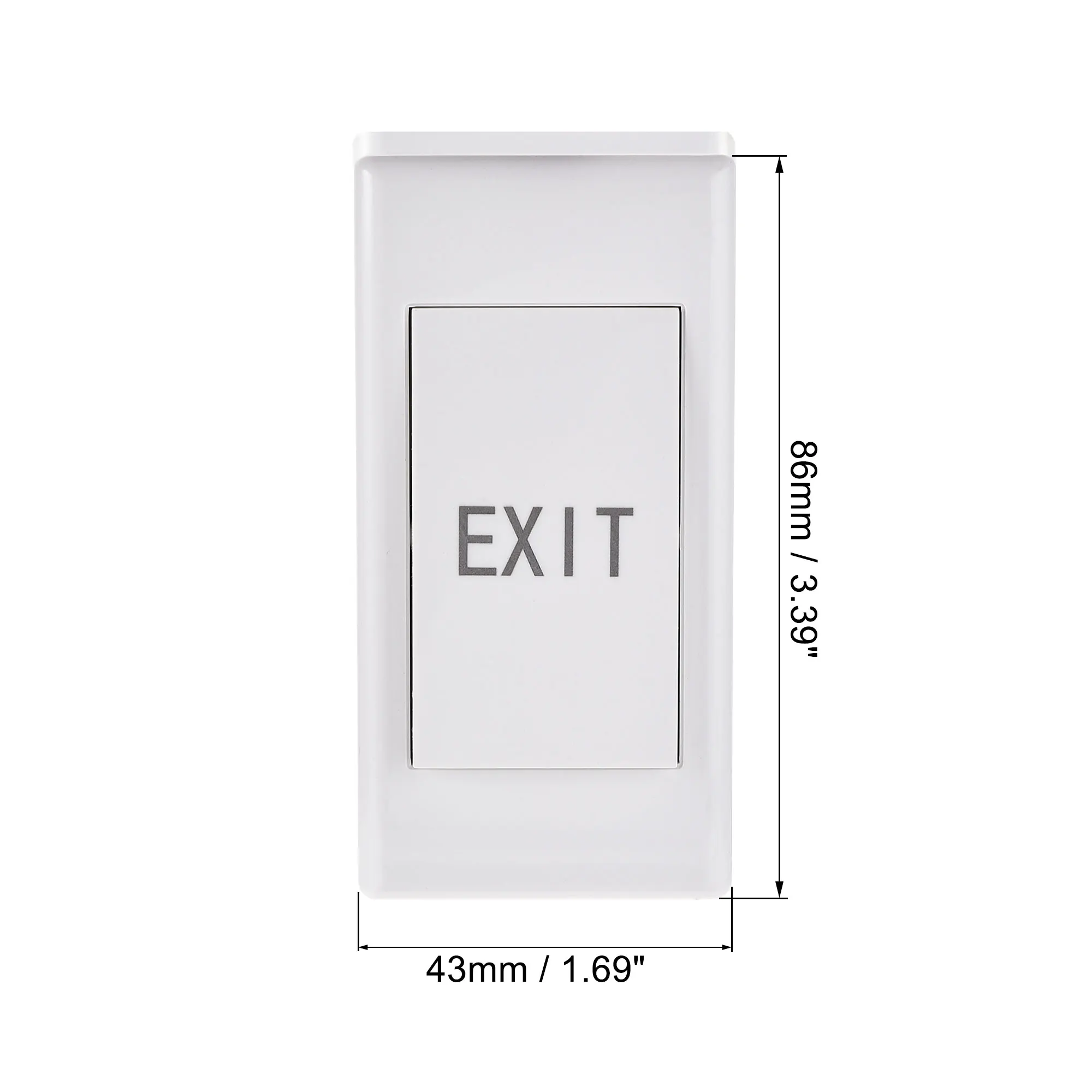 UXCELL Door Exit Button Release Push Switch Door Access Control System PC Panel 86mm x 43mm DC 12V 3A White Button Manual Switch