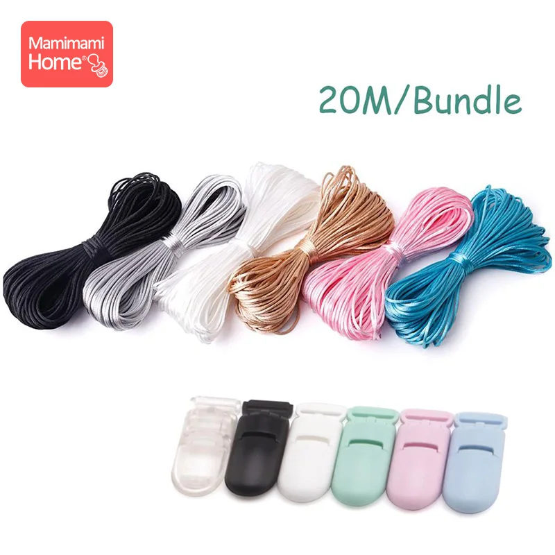 20 M/partij Nylon Touw Diy String Cord Medeplichtige & Bevindingen Baby Silicone Tandjes Kralen Kettingen Tandjes Armbanden Baby Bijtring Rop