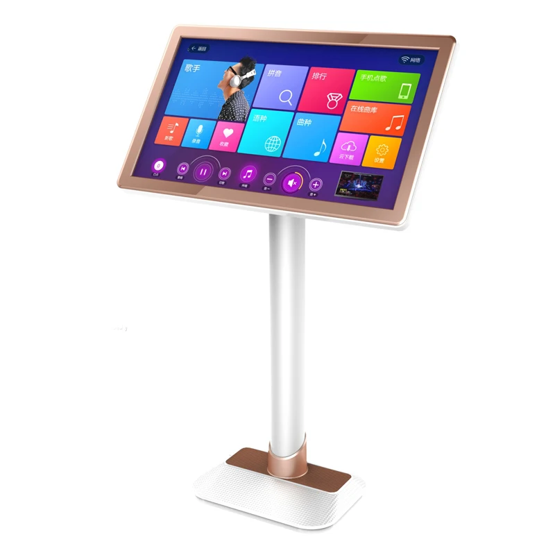 XIAHTOP Mesin Karaoke Player Android dengan 2TB HDD 40K Lagu, Cina, Inggris Layar Sentuh Sistem Karaoke, 22 '',Home KTV Sing