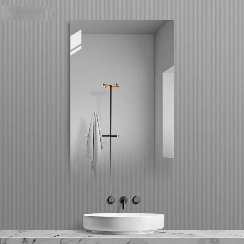 Simple Frameless Gradient Transparent Ghost Mirror Original Art Decorative Wall Hangings Bathroom Mirror NordicIns Creative Gray