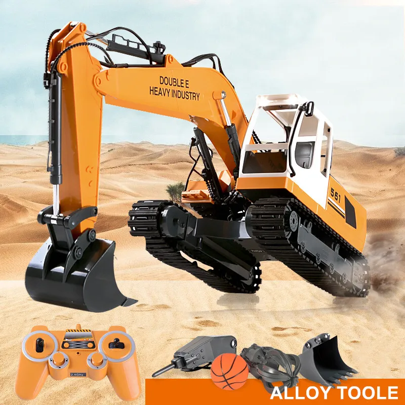 JTY Toys RC Excavators 1:16 Electric Remote Control Excavator Engineering Vehicle Model Radio Crawler RC Car For Children Adults