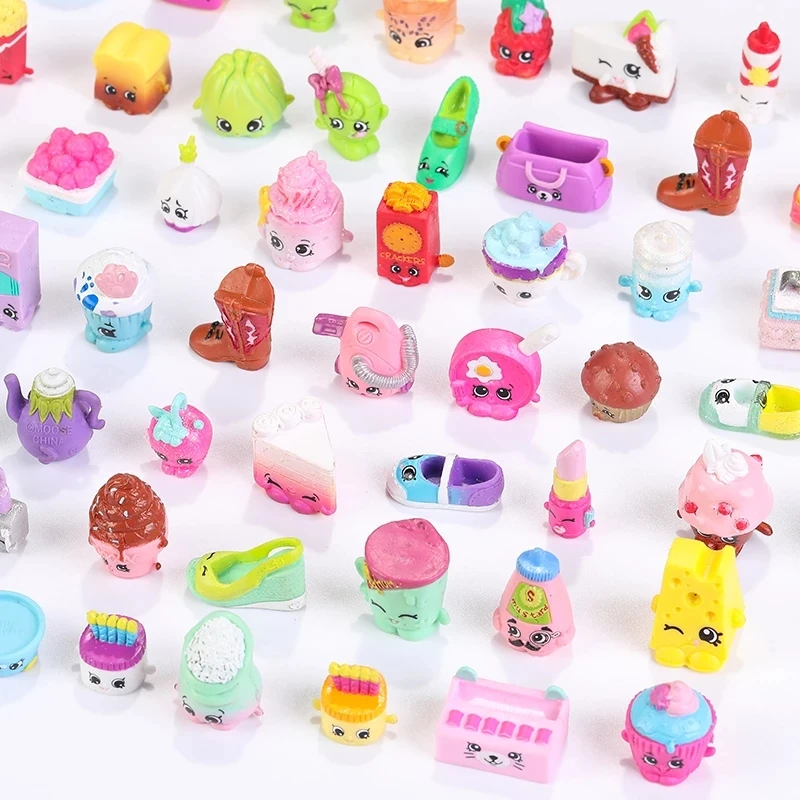 No Repeat 5/10pcs Mixed Seasons Shopping Vegetable Fruit Furniture Dolls Action Figure Family Kids Playing Toys Christmas Gift