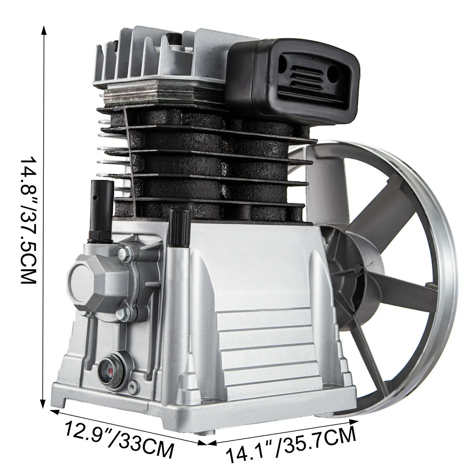 VEVOR 2.2KW Luftkompressor Köpfe 12CFM Zweizylinder 3 HP Einstufige 1300RPM Kolbenpumpe Geeignet für Landwirtschaftliche Industrie Maschinen