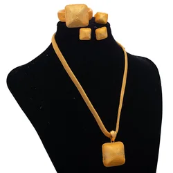 24K Wedding Bride Gold Color Jewelry sets Necklace/Earring/Pendant/Bangles/Ring Eritrea Africa/Kenya/Ethiopian Jewelry set