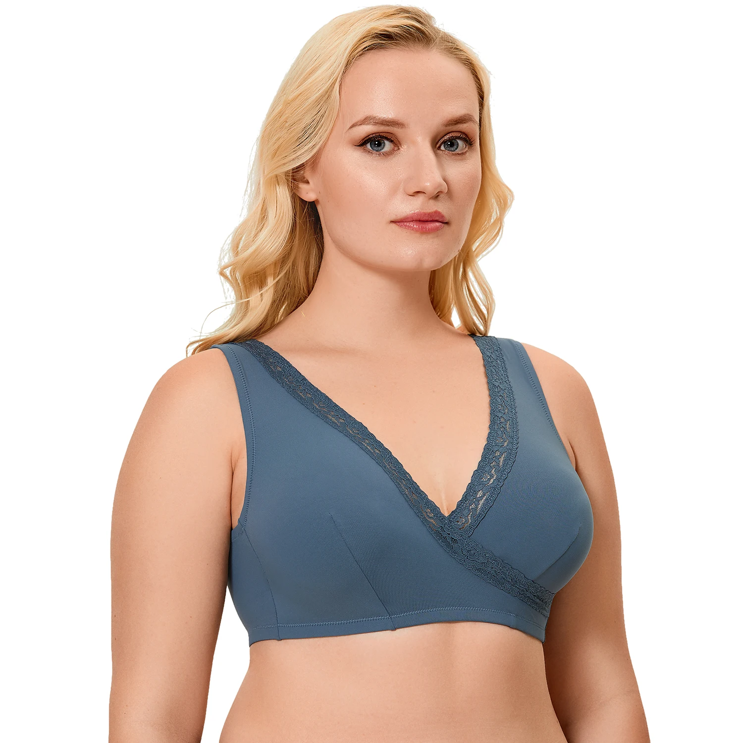 Delimira Women's Soft Cup Comfort Plus Size Sleep Maternity and Nursing Bra