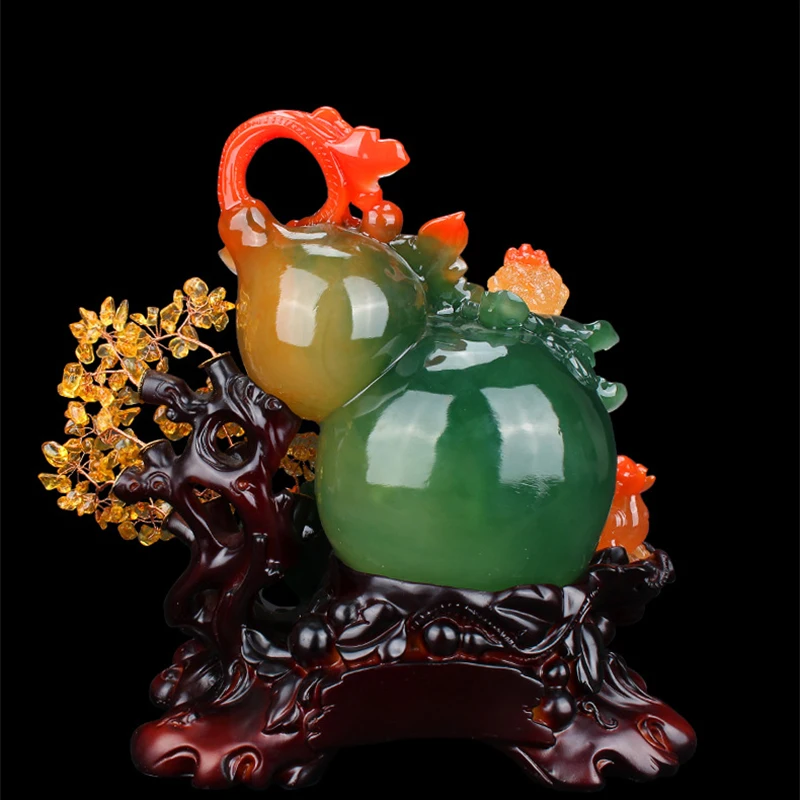 Morden Living Room Decorations Calabash Wu Lou Exquisite Crafts Wine Cabinets Statue Decor Gourd Decoration Home Art Decor Gifts