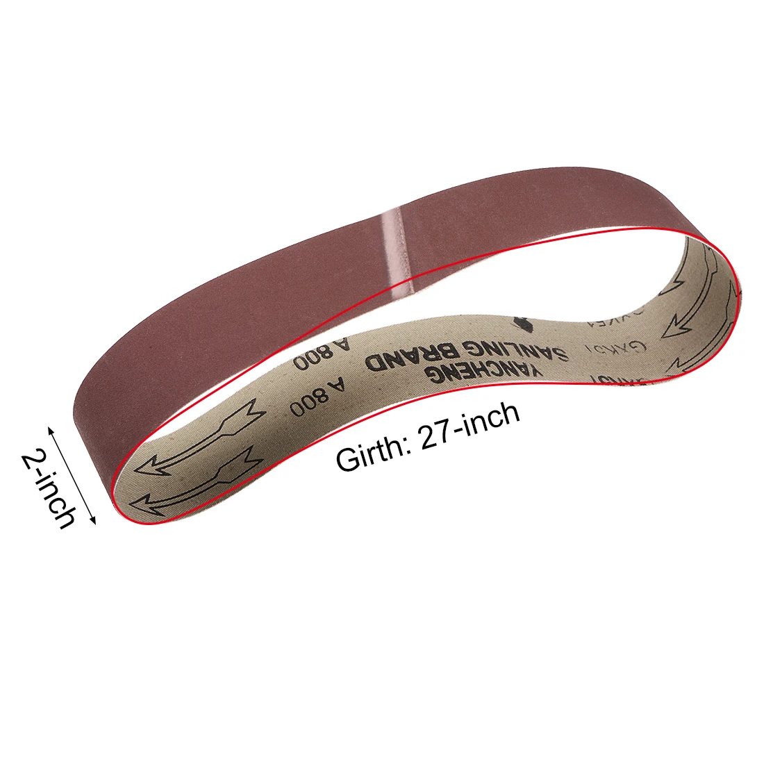 uxcell 12pcs 2-inch x 27-inch(50mm x 686mm) Sanding Belt 800 Grit Aluminum Oxide