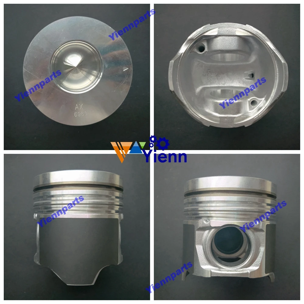 For ISUZU 6HE1T Piston 8-94391-5960 With Pin And Clips Fit TRUCK 7127cc 6HE1T Diesel Engine Repair Parts