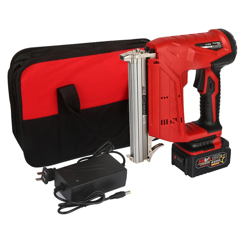 Cordless Electric Nail Gun Woodworking Portable Rechargeable Nail Gun 3AH Battery Straight Nail U Nail Optional F30/422/1022