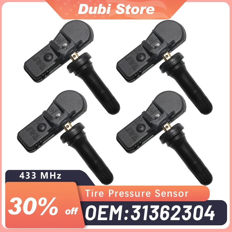 4Pcs Tpms Bandenspanning Monitor Sensor Voor Volvo S60 S90 V60 V90 XC90 2015 2016 2017 2018 2019 2020 31362304 433Mhz