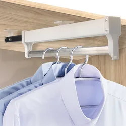 50KG Schwere Top berg pull out pull-out schrank aufhänger Rack Bar Kugellager Rutsche Heavy Duty Stange einstellbar Schrank Aufhänger