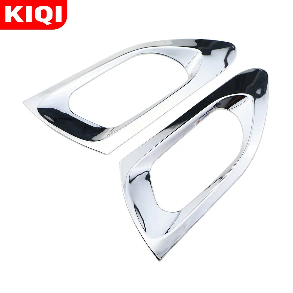 KIQI Car Stickers for Peugeot 208 2014 - 2019 ABS Chrome Inner Door Handle Bowl Cover Trim Sticker