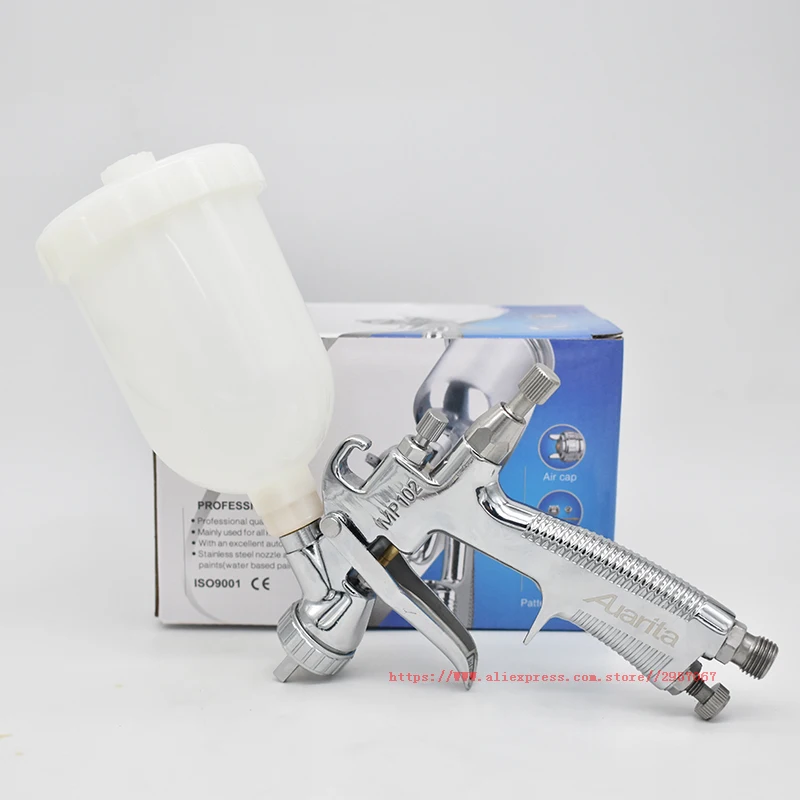 Auarita MP-102 LVMP Mini Spray Gun 1.0mm High Quality Stainless Steel Nozzle Car Spray gun painting tools with 250ml 400ml cup