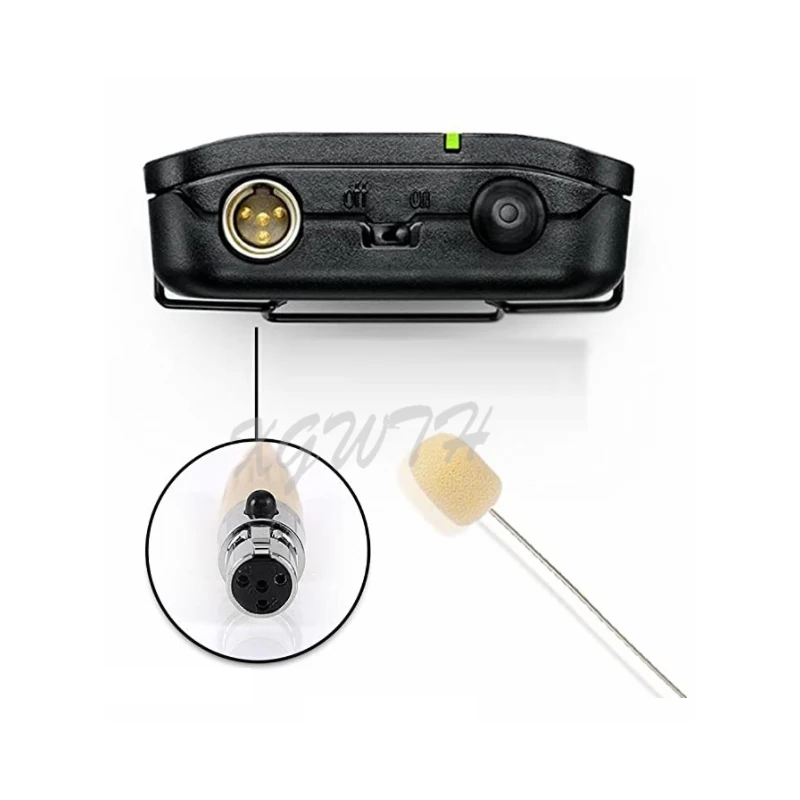 Mic Omnidirectional Wired Headset  Audio Condenser Mic with 4 Pin Mini Cable Wire and Windscreen  Shure System (Skin Tone)