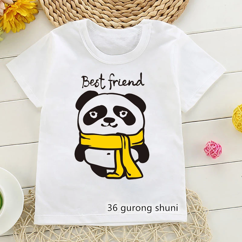 Newly boys t-shirt funny kangaroo panda print kids tshirt cute animal cartoon girls t shirt summer tees children's clothing top