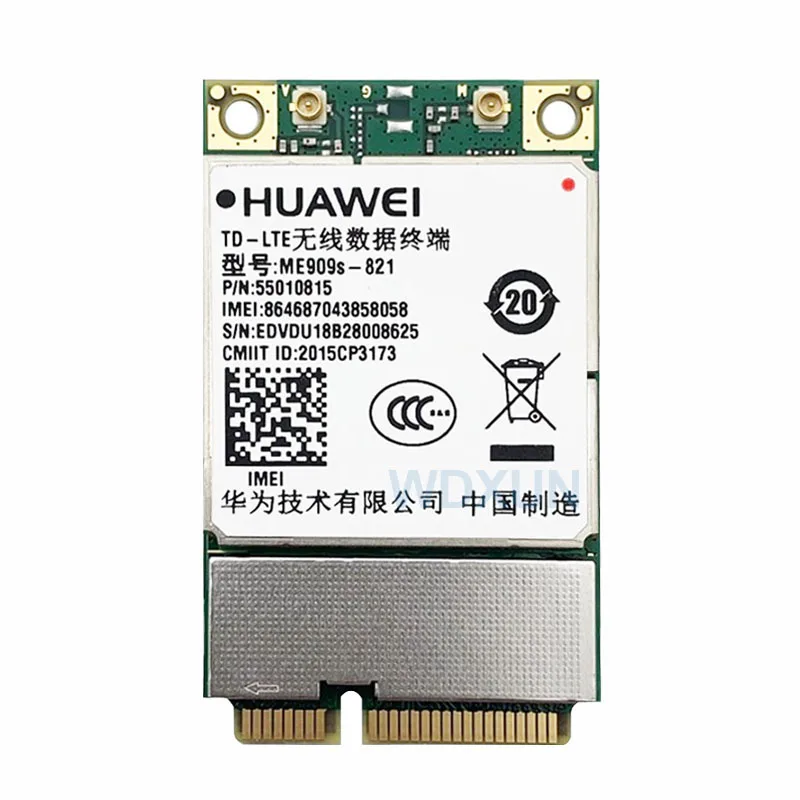 ME909s-821 modul FDD-LTE 4G LTE, TDD-LTE Mini PCI-E Cat4 kartu 4G ME909s untuk B1 B3 B5 B8 B38 B39 B40 B41 untuk Laptop