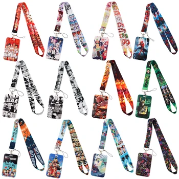 Ranitute r2643 אנימה lanyard כרטיס מזהה מחזיק מפתחות מכונית מפתחות כרטיס חדר כושר תג טלפון ילדים