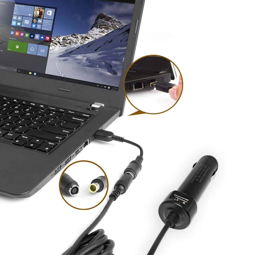 متعدد أنواع 90 واط امدادات الطاقة شاحن سيارة محمول محول لينوفو X1 الكربون E431 E531 T440 G500 G505 T400 T420 T500 20 فولت محول