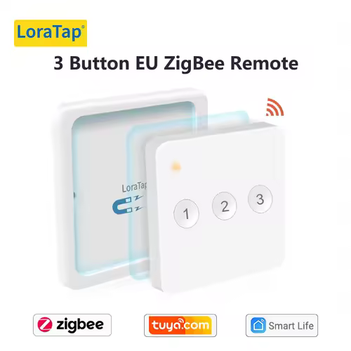 LoraTap ZigBee 3.0 Wireless 14 EU US Push Button Remote Tuya Scene Automation Control Switch Smart Life App Hub Need - Image 8