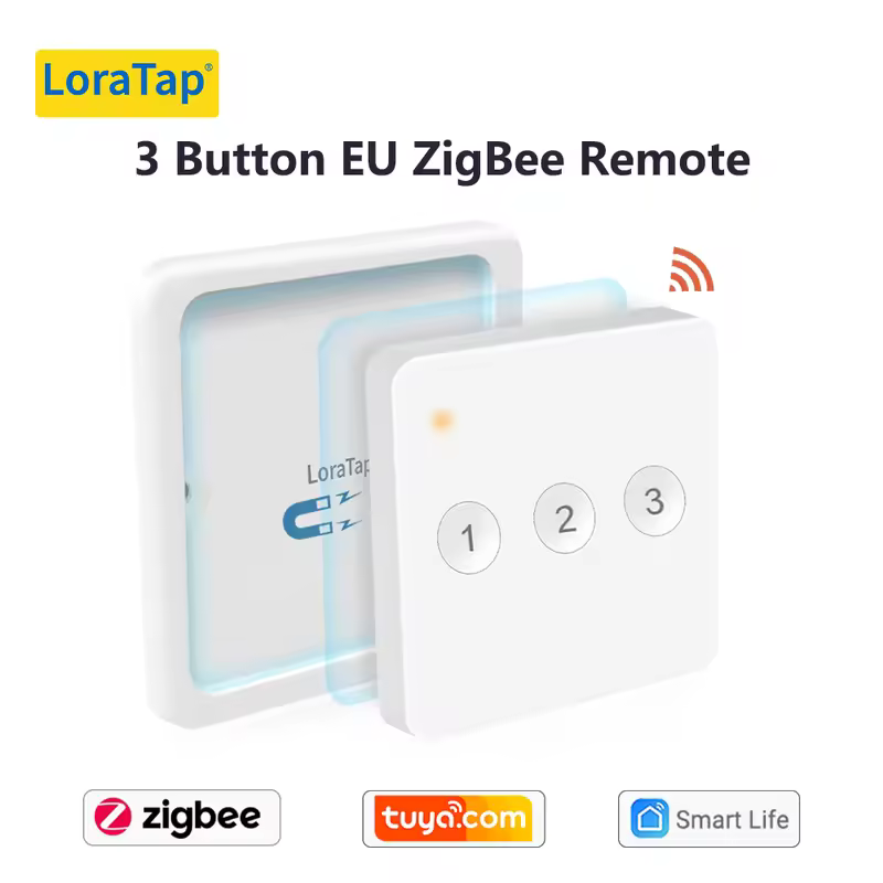 LoraTap ZigBee 3.0 Wireless 14 EU US Push Button Remote Tuya Scene Automation Control Switch Smart Life App Hub Need - Image 8