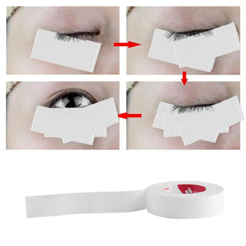 Coussinets pour les yeux sans peluches, 900cm, Extension de cils, greffés, papier blanc, ruban pour prévenir les allergies, outils de maquillage