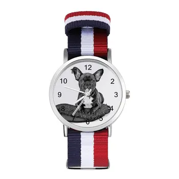 Franse Bulldog Quartz Horloge Hond Lover Business Design Leuke Huisdier Funky Polshorloge Tieners Stijl Goede Kwaliteit Horloge