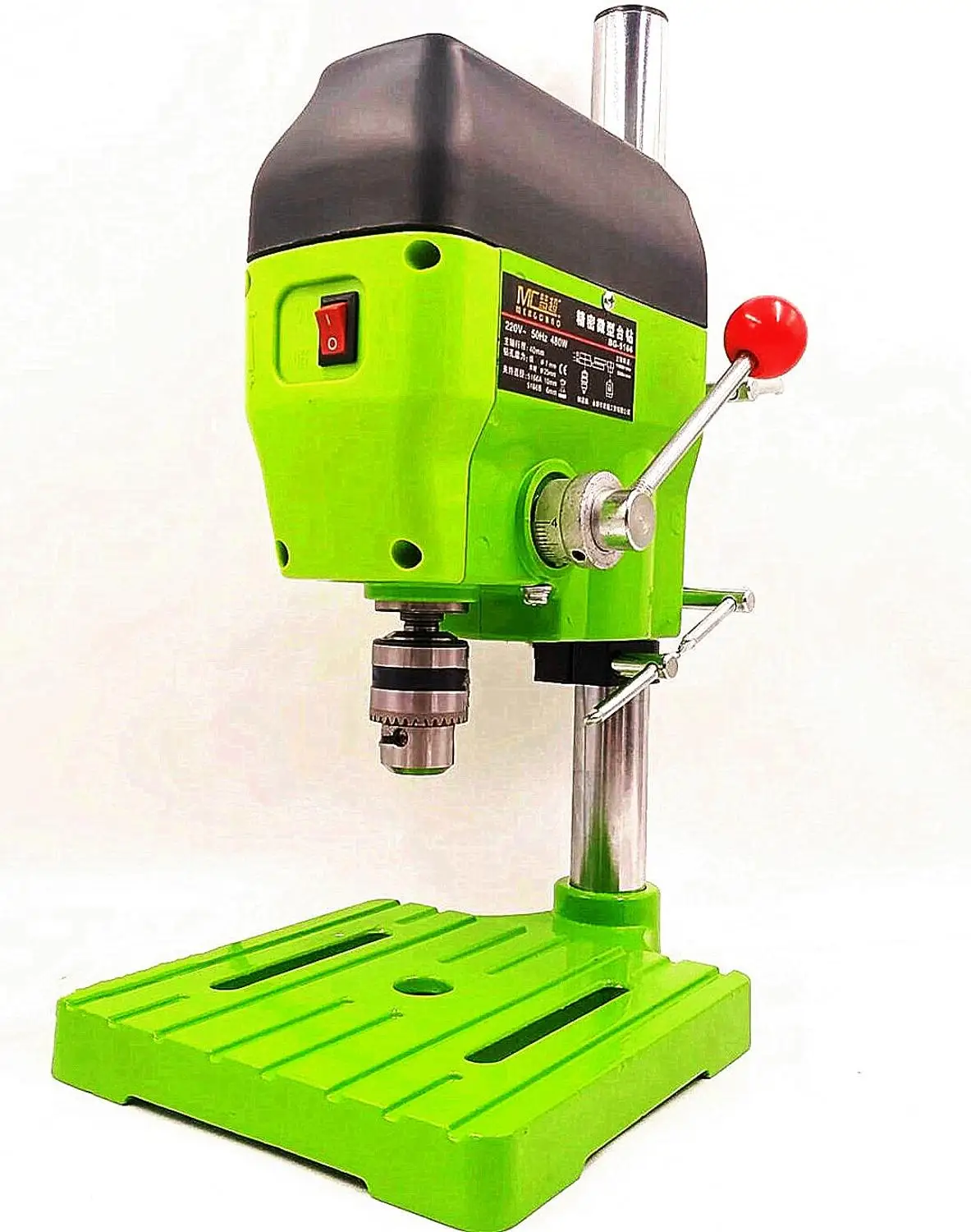 Imagem -05 - Máquina de Perfuração Elétrica Industrial Multifuncional do Banco Mini Broca do Banco Metal Que Faz a Broca Chuck 110 mm 220v 480w