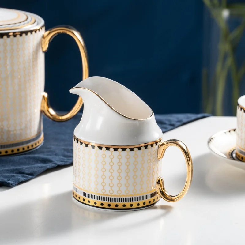 11/15 Piece Coffee Set Ceramic European Coffee Cup and Saucer Teapot Afternoon Tea Mug Water Ware Gift Home Kitchen Drink Ware