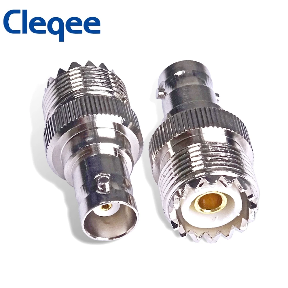 Cleqee 1PC BNC แจ็คหญิง UHF หญิง PL-259อะแดปเตอร์ตรง RF Coax Adapter Connector C20068
