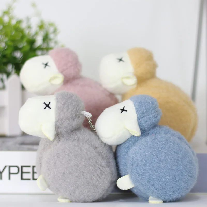 10cm cartoon little sheep pendant plush doll doll little lamb mini toy backpack decoration keychain pendant gift female