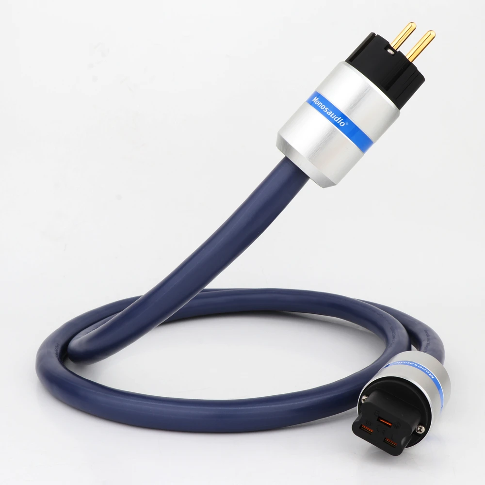 Monosaudio Audiophile C19 Power Cord Cable  Power Cable Pure Copper 20A Amp With Pure Copper Gold Plated EU/US Version Plug P902