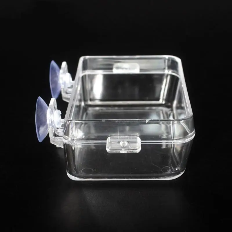 Transparent Reptile Feeder Anti-escape Food Bowl Turtle Lizard Worm Food Container