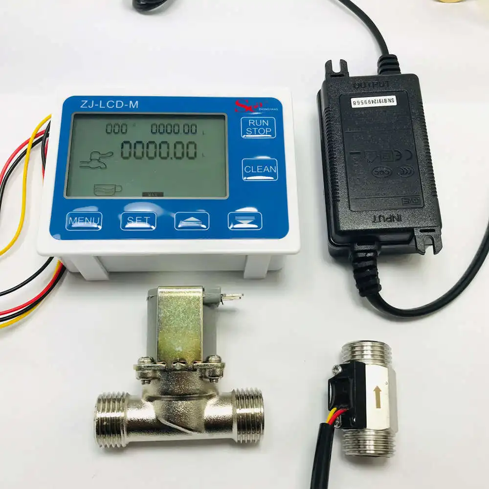 ZJ-LCD-M LCD Digital Flow Meter with Sensormeter Quantitative Flowmeter Turbinemeter Sensor Seazhongjiang Dijiang iSentrol