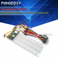 1sets/(3PCS) MB102 830 Point Solderless PCB Breadboard with 65PCS Jump Cable Wires and starter kit new