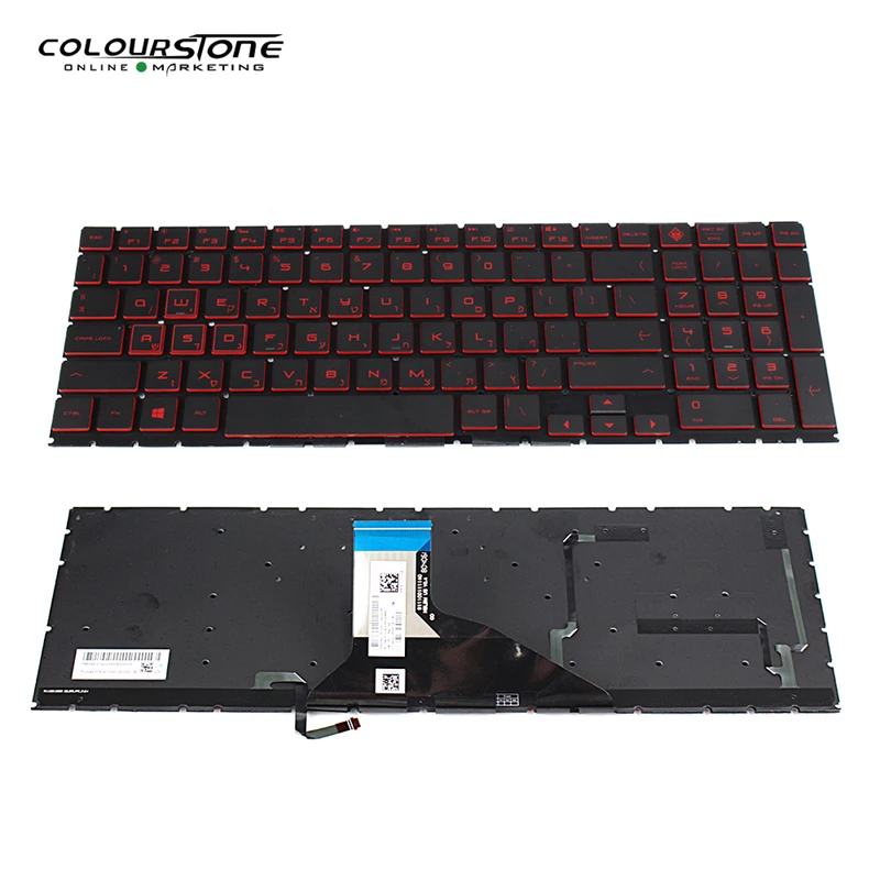 Backlight Keyboards Russia Keyboard For HP OMEN 15-DC 15-DH L50880-071 7J2040 HB RU  Red Backlit Llaptop Replacement клавиатура