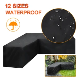 12 sizes Garden Rattan Corner Furniture Cover Outdoor V Shape L Shape Corner Garden Patio Waterproof Sofa Protective Set