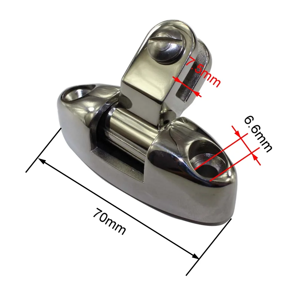 4PCS 316 Stainless Steel Universal Deck Hinge Bimini Top Deck Mounts Mirror Polish For Marine Boat