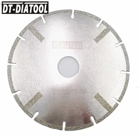 DT-DIATOOL 1pc 5"/125mm Electroplated Diamond Saw Blade Bore 22.23mm Both Side Reinforced Cutting Discs For Granite & Marble