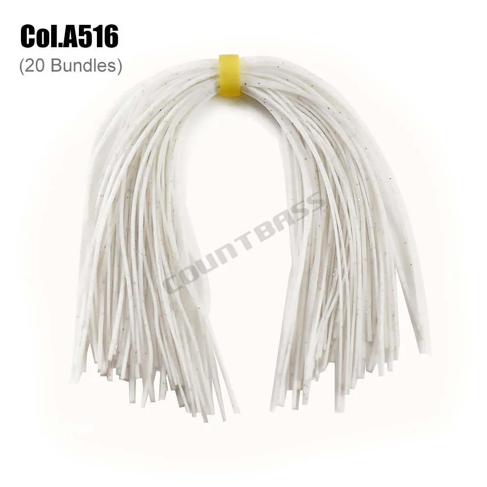 COUNTBASS 20 Bündel 50 Stränge Silikonröcke Angelzubehör, DIY Spinnerbatis Buzzbaits Gummi-Jig-Köder Tintenfischgummi – Detail 20