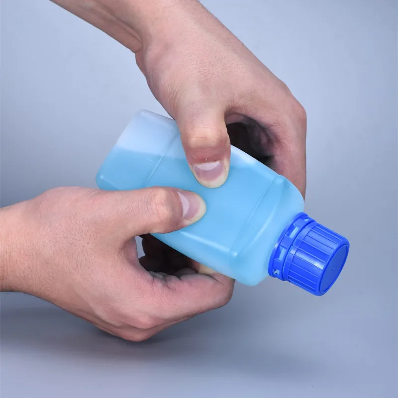 10Pcs Empty 60ML HDPE square bottle Chemical laboratory reagent liquid refillable bottle Glue Oil container leakproof