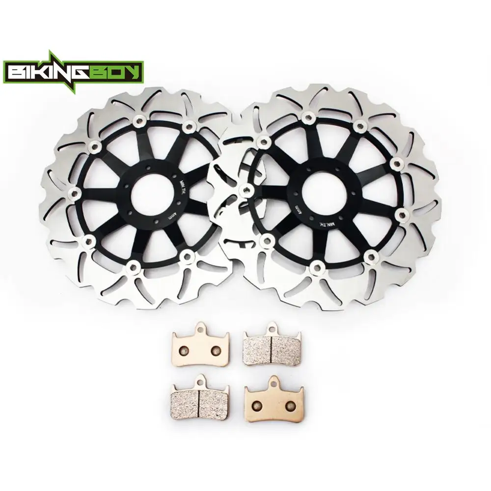 BIKINGBOY Front Brake Disks Discs Rotors Pads CBR900RR 94 95 96 97 VTR1000F Fire Storm 97-07 98 99 00 01 02 03 04 05 Super Hawk