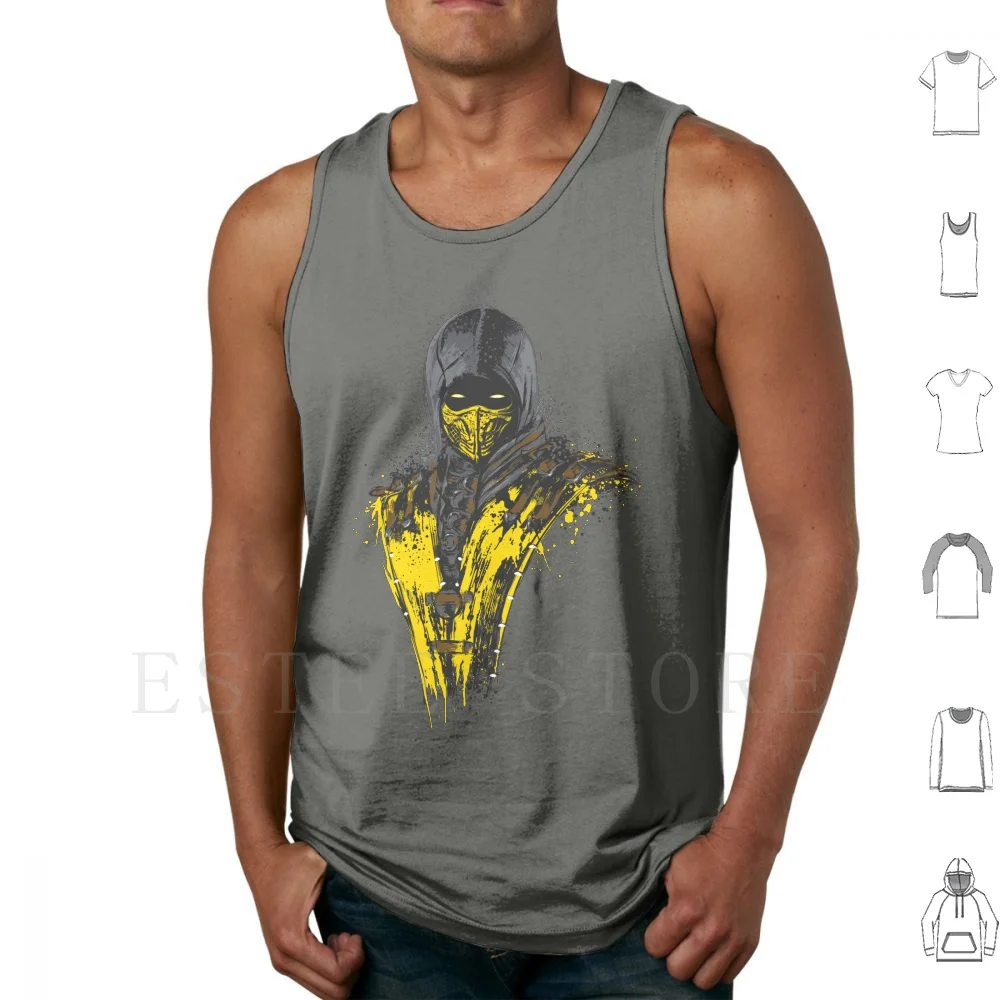 

Mortal Fire Tank Tops Vest Sleeveless Video Juegos Mortal Kombat Scorpion Sub Zero Mortal Gaming Gammer