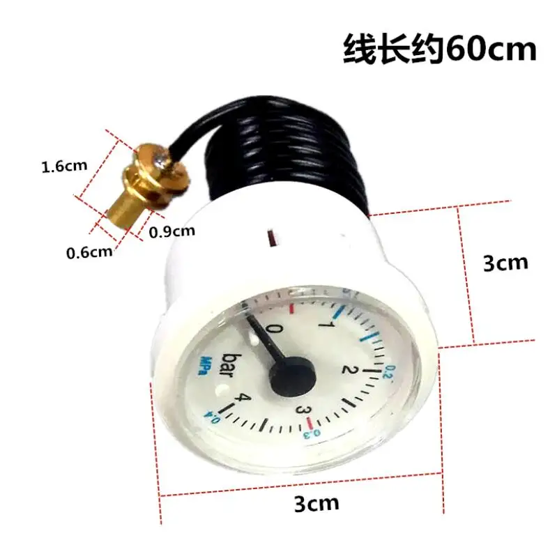 Piezas colgantes para calentador de agua A Gas, medidor de presión de agua tipo A