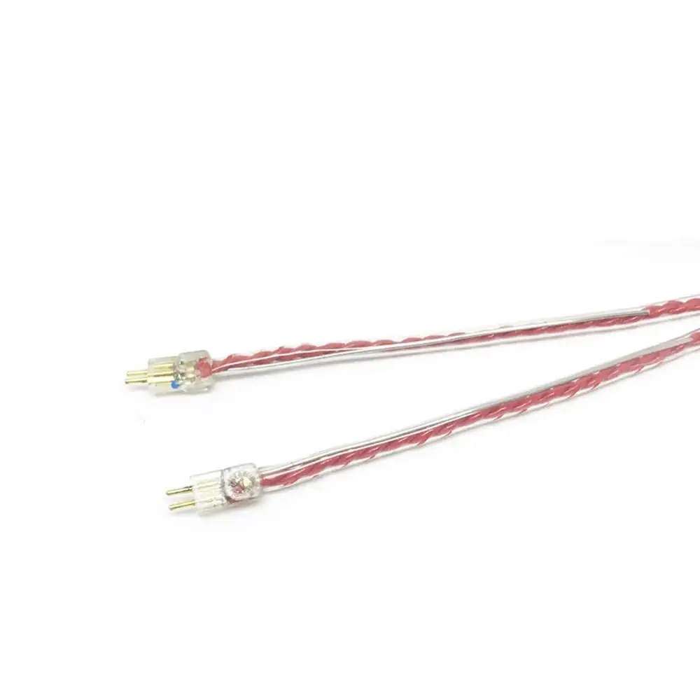 Thouliess fone de ouvido faça você mesmo, cabos atualizados 0.78mm, cabo de 2 pinos para 1964 w4r um3x es3 es5 fone de ouvido vermelho