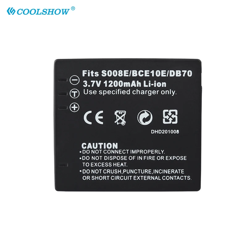 CGA-S008E 1200mAh Battery for Panasonic DMC-FS3 FS5 FS20 FX30 FX33 FX35 FX36 FX37 CGA S008E DMW-BCE10 DMW BCE10 DB70 Battery